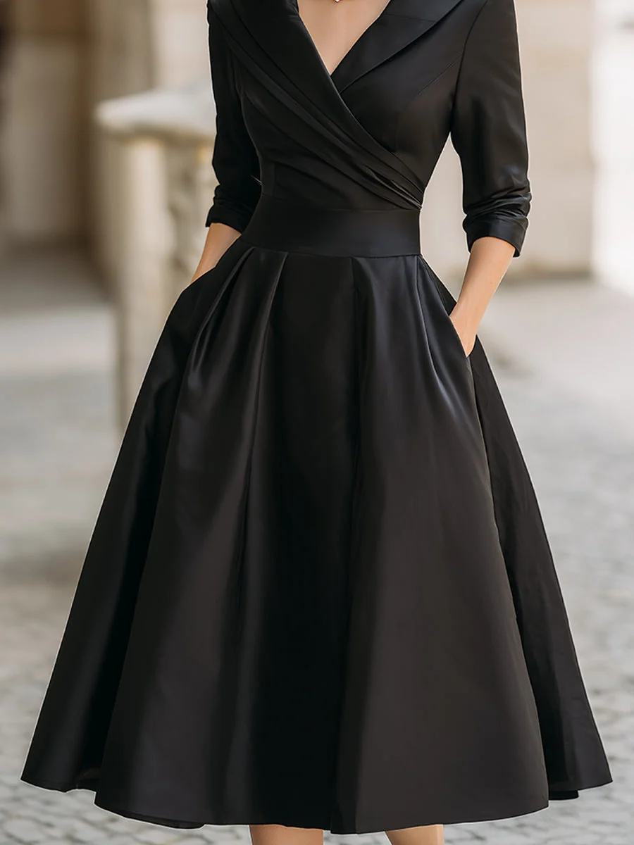 Lina - Vestido de Mujer midi de satén - Imagen 4