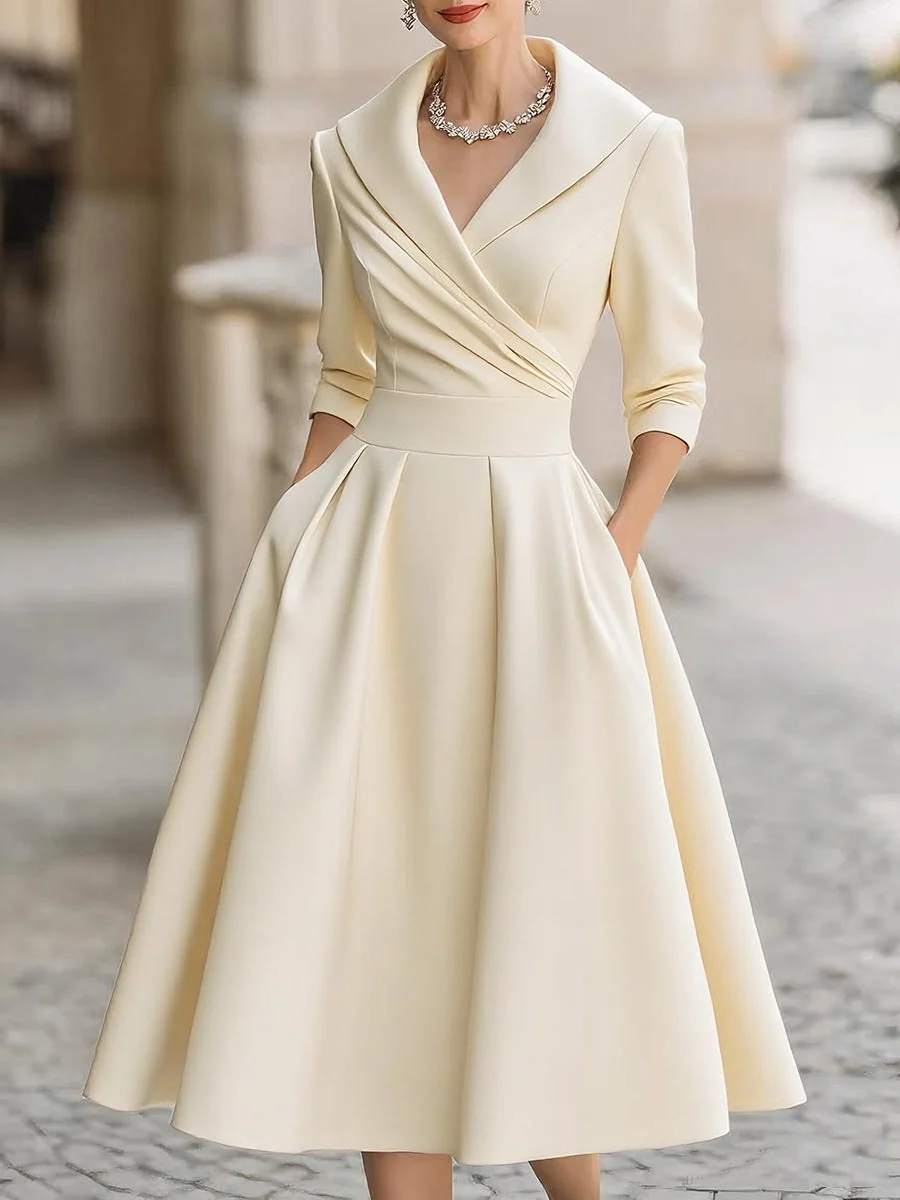 Lina - Vestido de Mujer midi de satén - Imagen 8