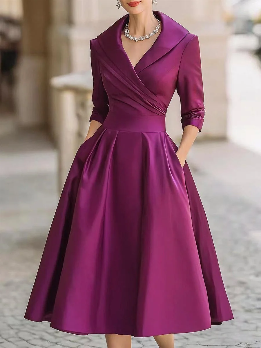 Lina - Vestido de Mujer midi de satén - Imagen 9