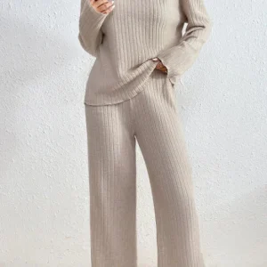 Callie | Conjunto de estar por casa de dos piezas en canalé para mujer