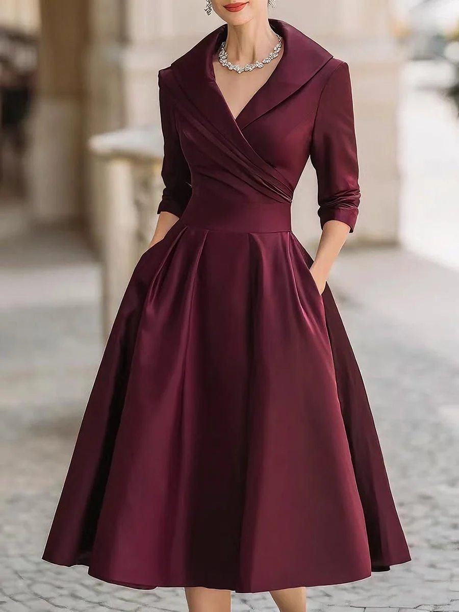 Lina - Vestido de Mujer midi de satén - Imagen 7