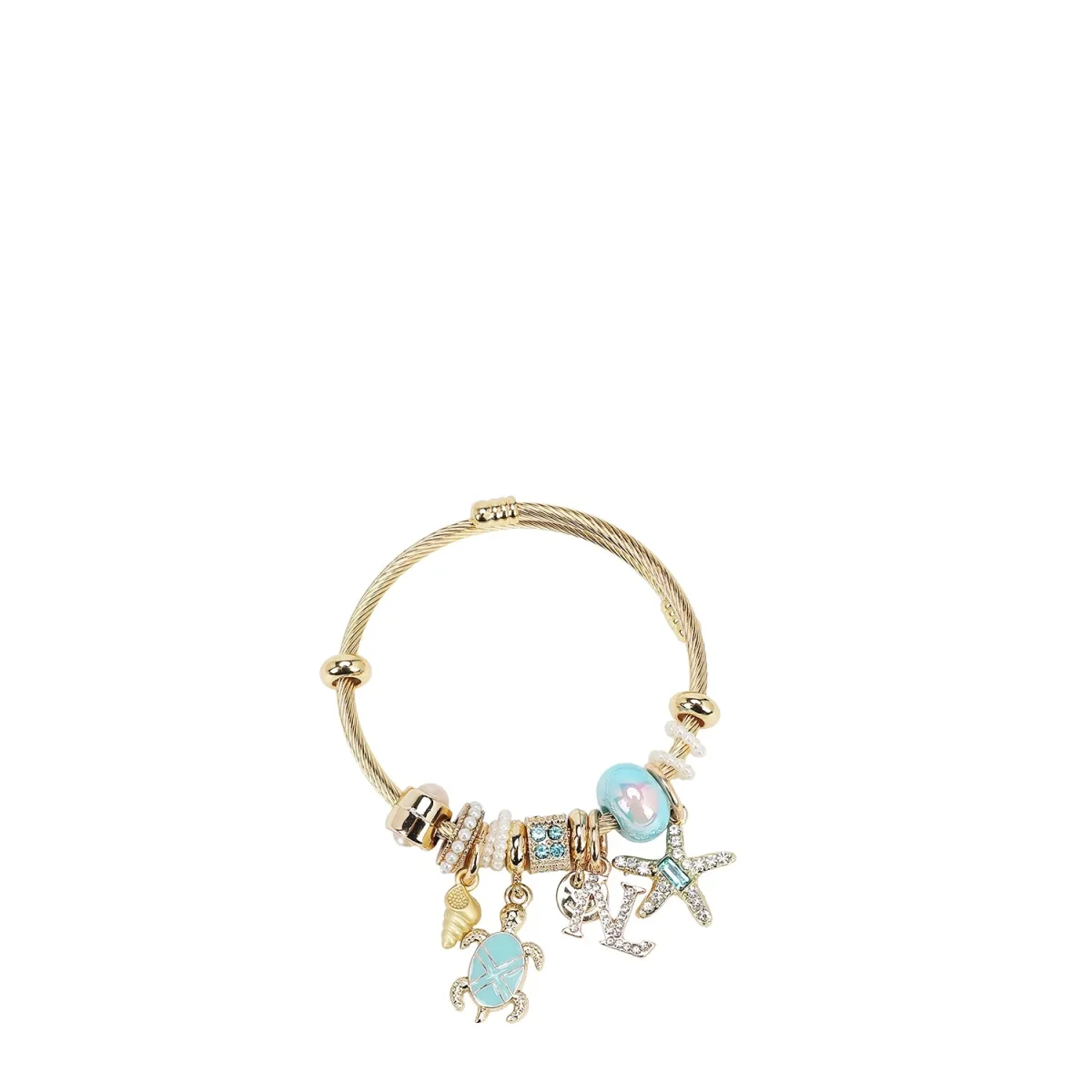PULSERA CON DIJES DE OCEANO (AZUL)