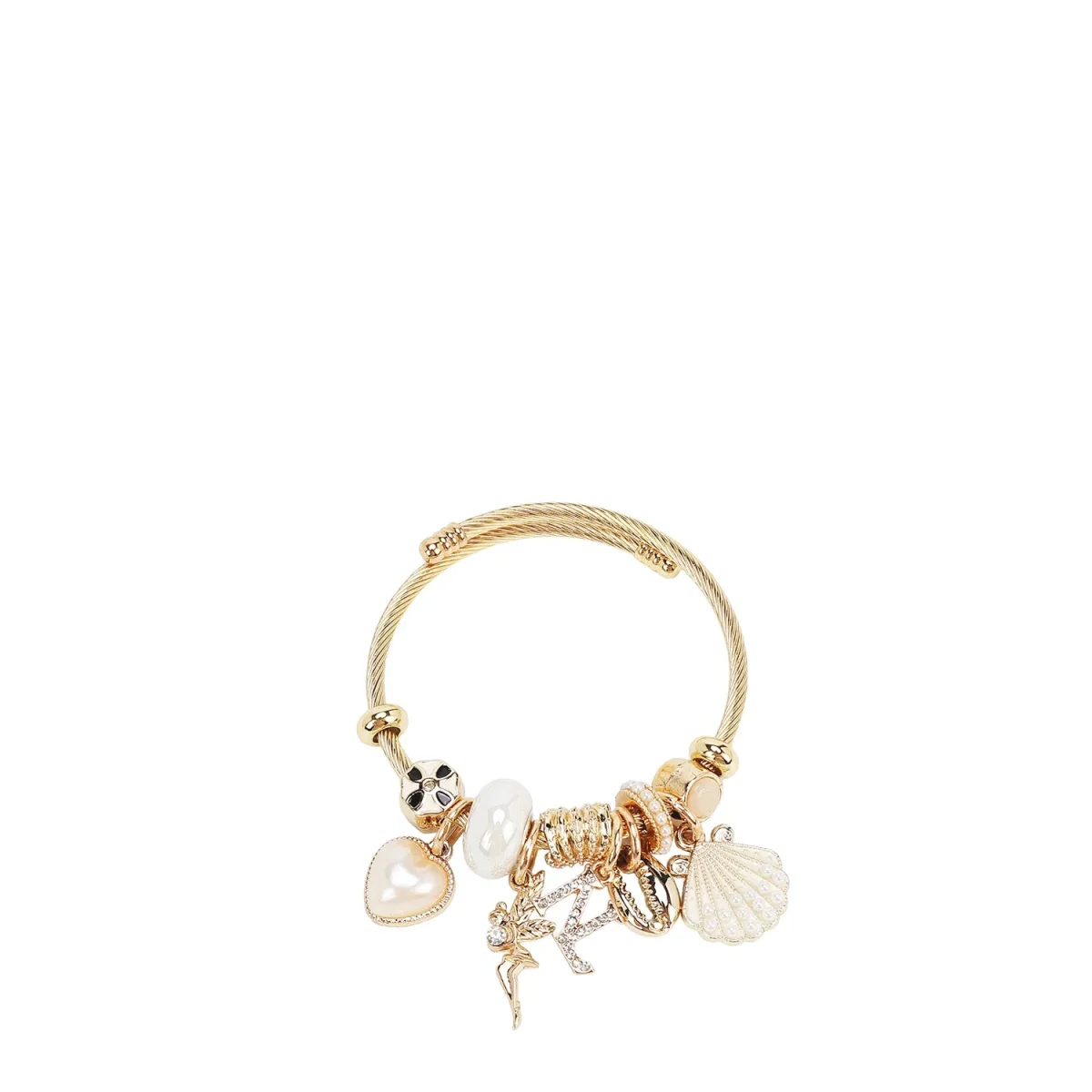 PULSERA CON DIJES DE OCEANO ROMANTICO (BLANCO)