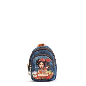 MONEDERO MOCHILA DE DENIM (AKIKO LA BELLEZA)
