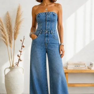 Mono Azul Sculpt Strapless