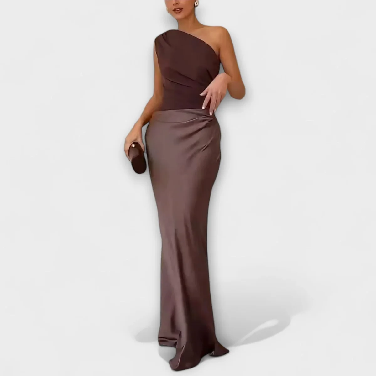 Amarílis - Elegante Vestido de un solo hombro - Imagen 7
