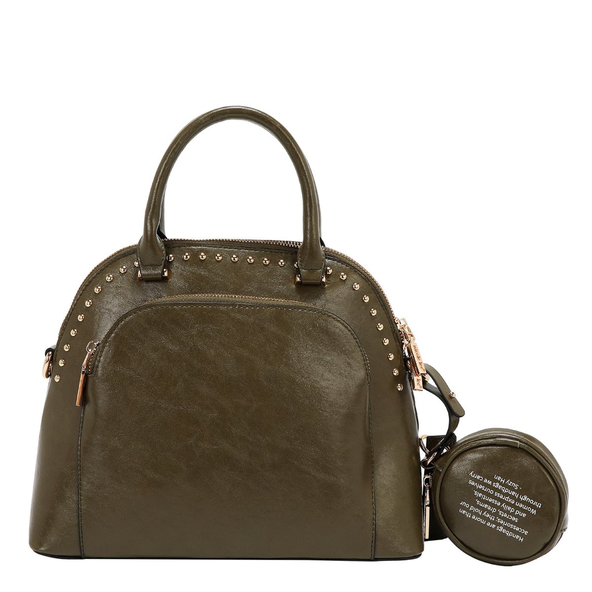 BOLSA CON CÚPULA CON LOGOTIPO EN RELIEVE (OLIVA) - Imagen 8