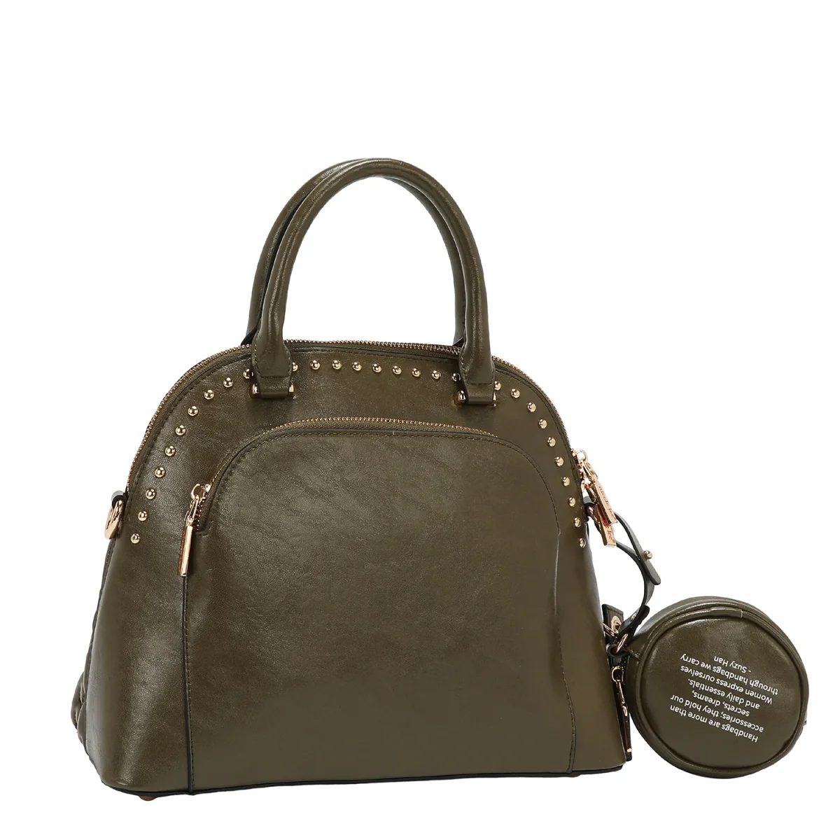 BOLSA CON CÚPULA CON LOGOTIPO EN RELIEVE (OLIVA) - Imagen 7