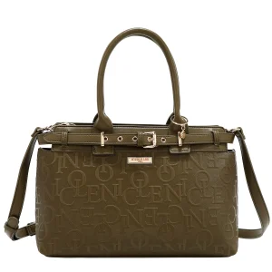 BOLSO SATCHEL ELEGANCE EN RELIEVE (OLIVA)