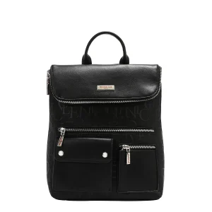 MOCHILA MULTIBOLSILLOS ELEGANCIA EN RELIEVE (NEGRO)