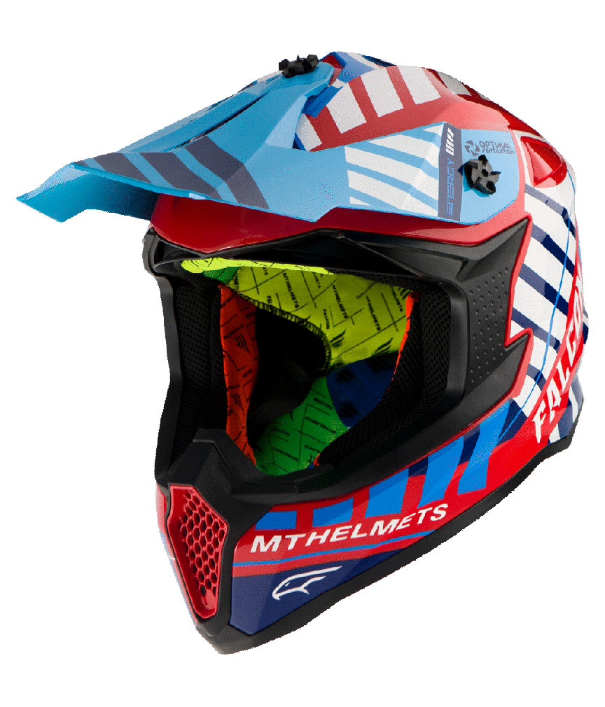 Casco MT FALCON ENERGY B5 GLOSS PEARL RED Off Road