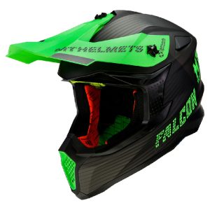 Casco MT FALCON SYSTEM D6 MATT FLUOR GREEN Off Road