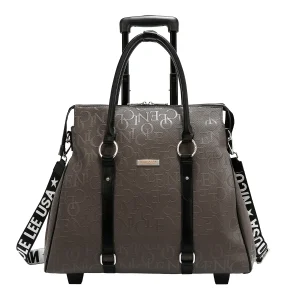 BOLSO CON RUEDAS MONOGRAMA (GRIS OSCURO)