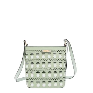 BOLSO BANDOLERA CON TACHUELAS PLATEADAS (VERDE)