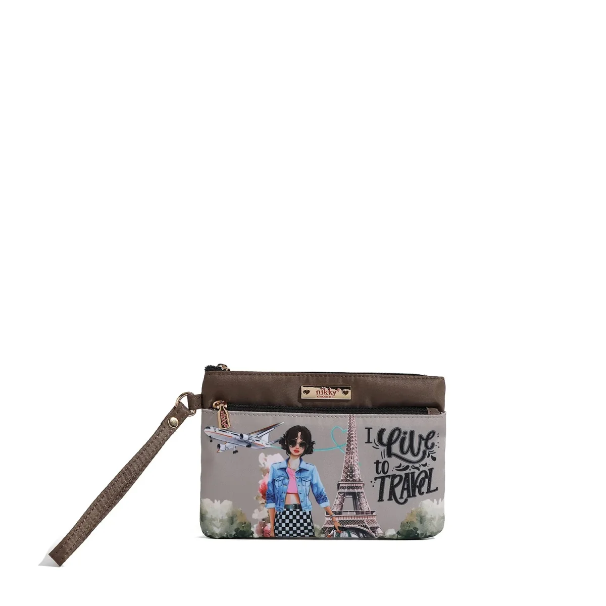 NECESER CON CREMALLERA (I LIVE TO TRAVEL)