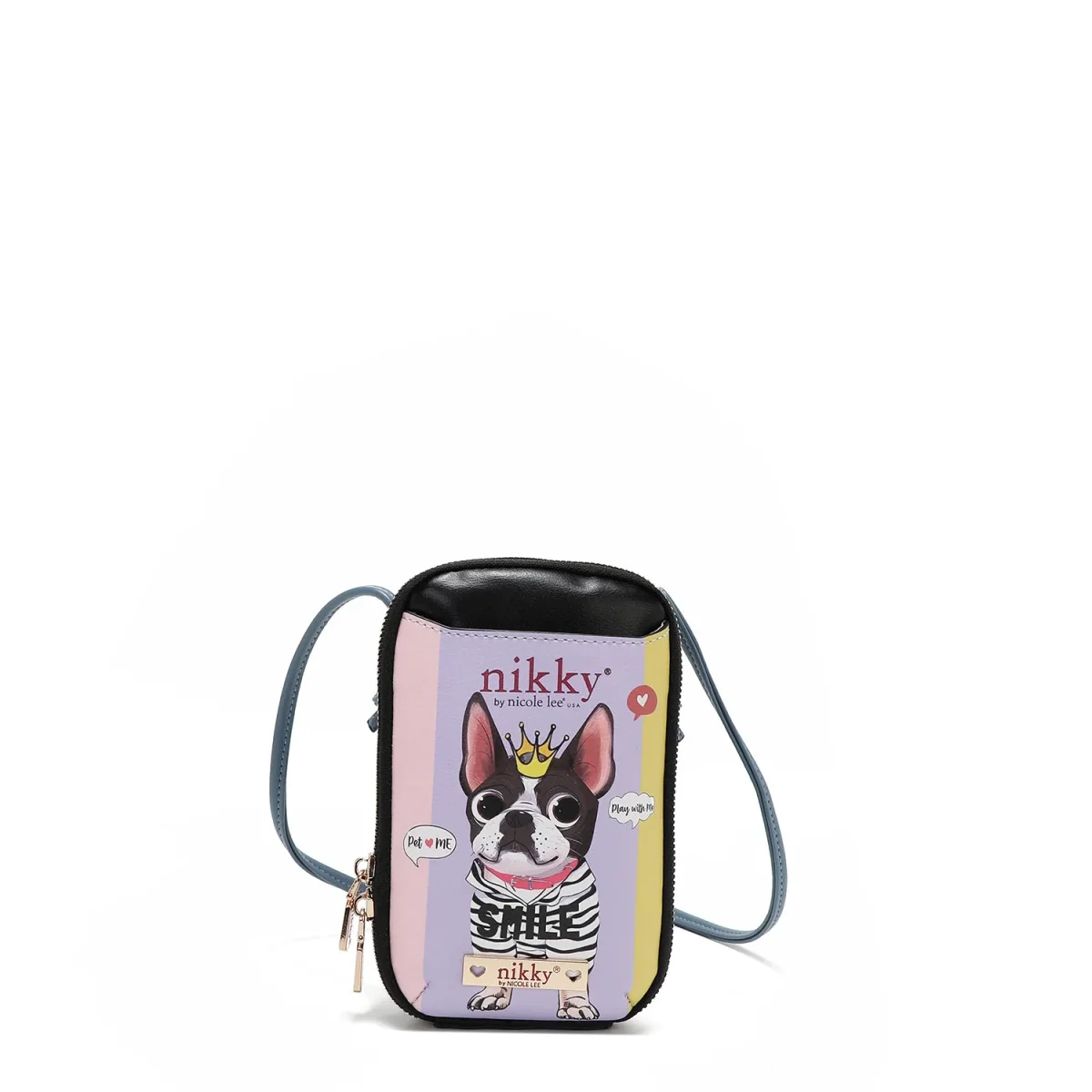 BOLSO CRUZADO CON CREMALLERA PARA TELÉFONO/CARTERA (BEST BUDDIES)