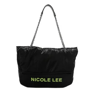 BOLSO GRANDE CON SOLAPA ACOLCHADO (NEGRO)
