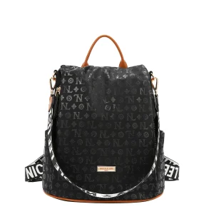MOCHILA CON LOGOTIPO MONOGRAMA (NEGRO)