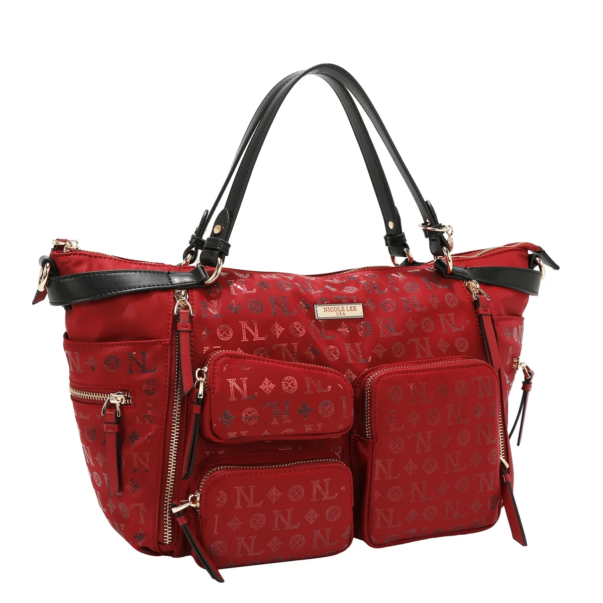 BOLSO DE COMPRAS CON LOGOTIPO MONOGRAMA (ROJO) - Imagen 4