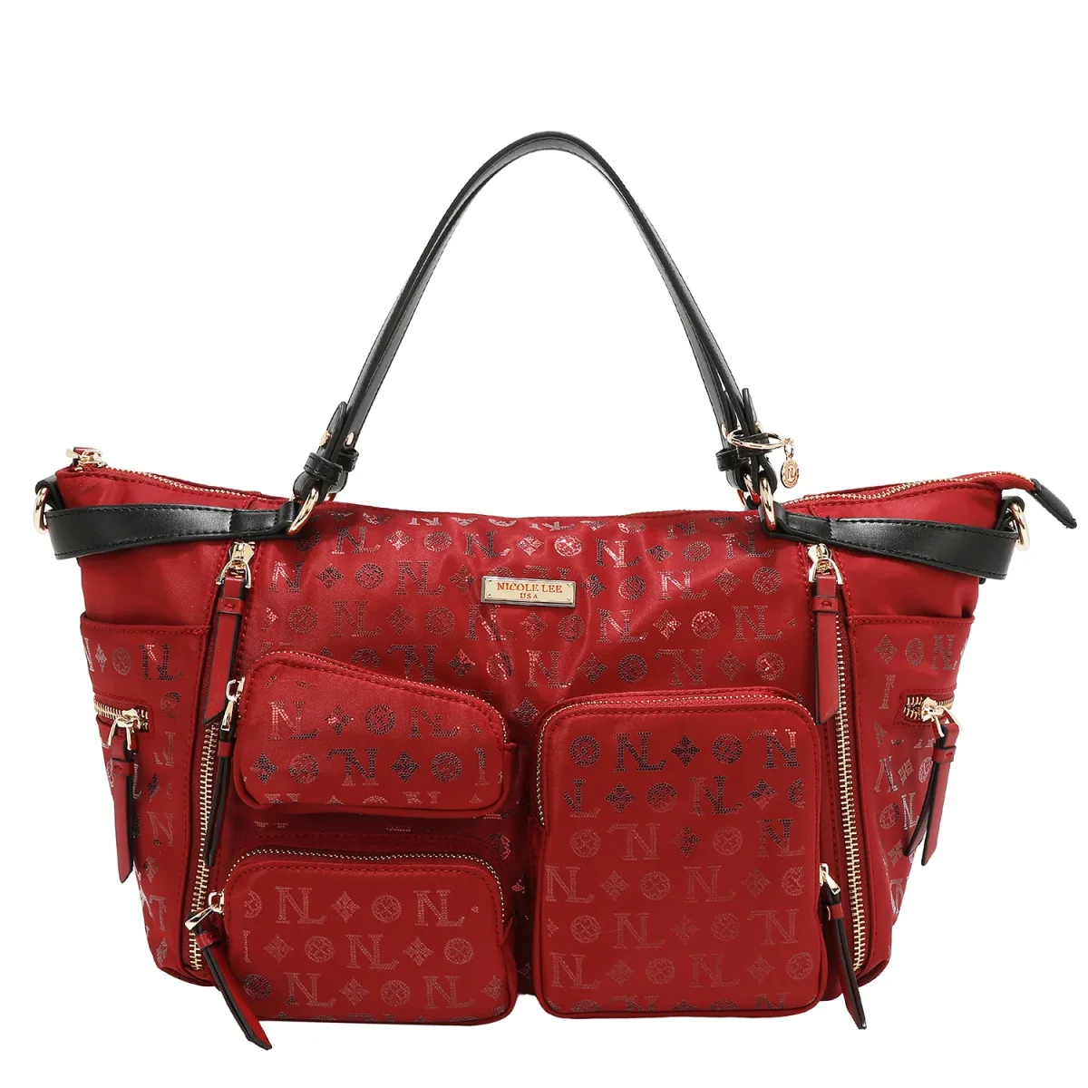 BOLSO DE COMPRAS CON LOGOTIPO MONOGRAMA (ROJO) - Imagen 3