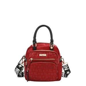 BOLSO MULTIUSOS CON LOGOTIPO DE MONOGRAMA (ROJO)