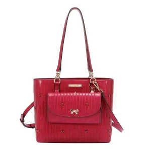 BOLSO TOTE CON COSTURAS (ROSA)