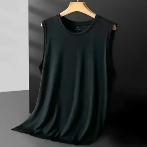 Camiseta sin mangas para hombre con cuello redondo