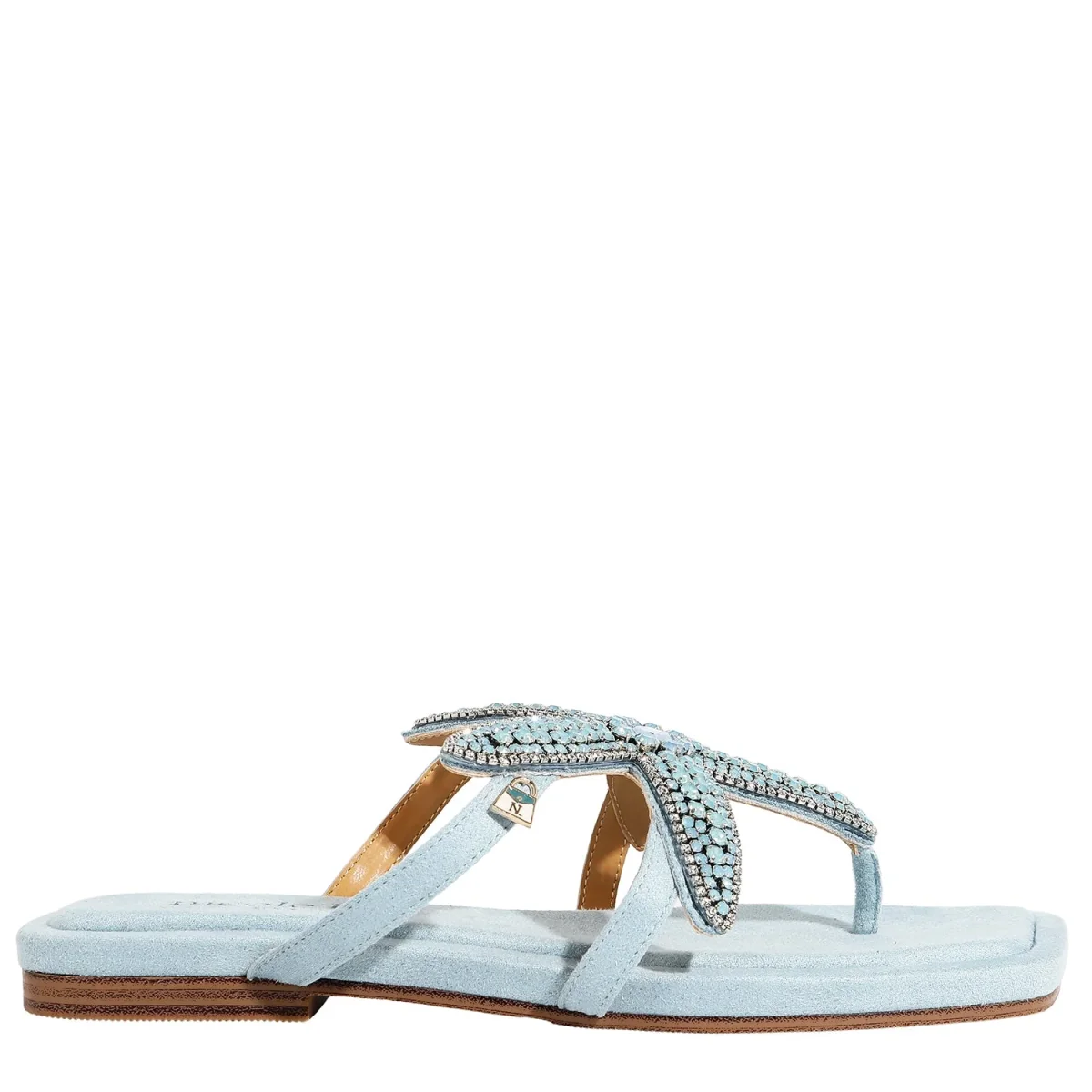 SANDALIAS DE DEDO CON ESTRELLA DE MAR (AZUL)