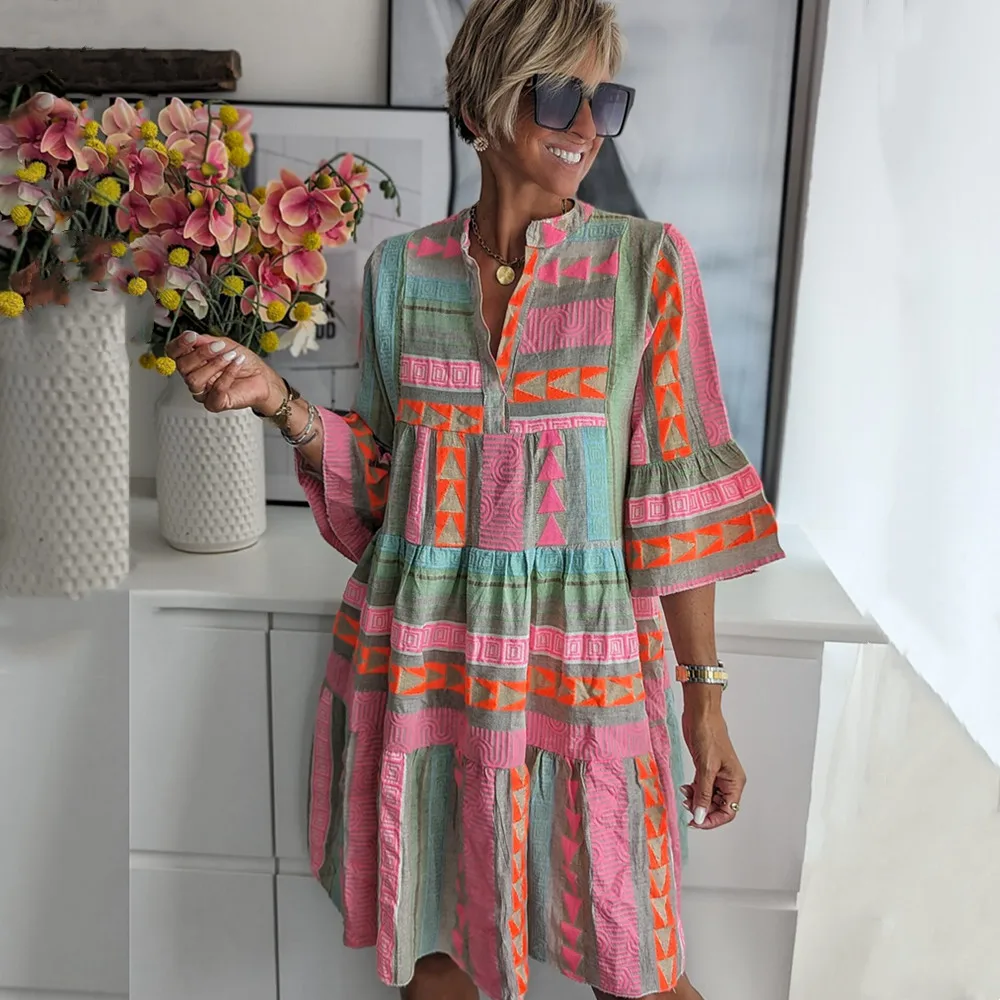 Kiki | Elegante vestido midi de primavera para Mujer