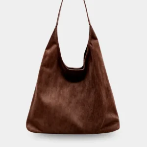 Bolso de hombro grande de ante suave - Stella