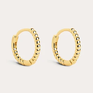Pendientes Aro Twist Plata Baño Oro