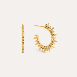 Pendientes Pebbles Sun Baño Oro