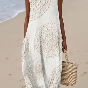 Allegra | Vestido midi bordado sin mangas