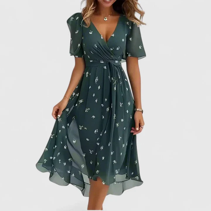 Anais | Vestido corto floral con mangas cortas - Imagen 7