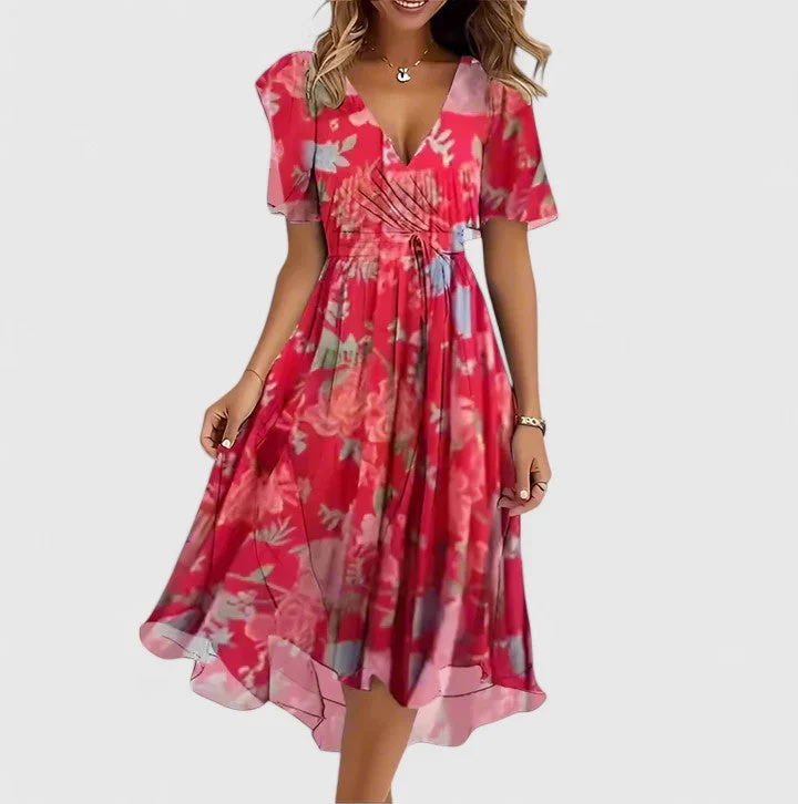 Anais | Vestido corto floral con mangas cortas - Imagen 9