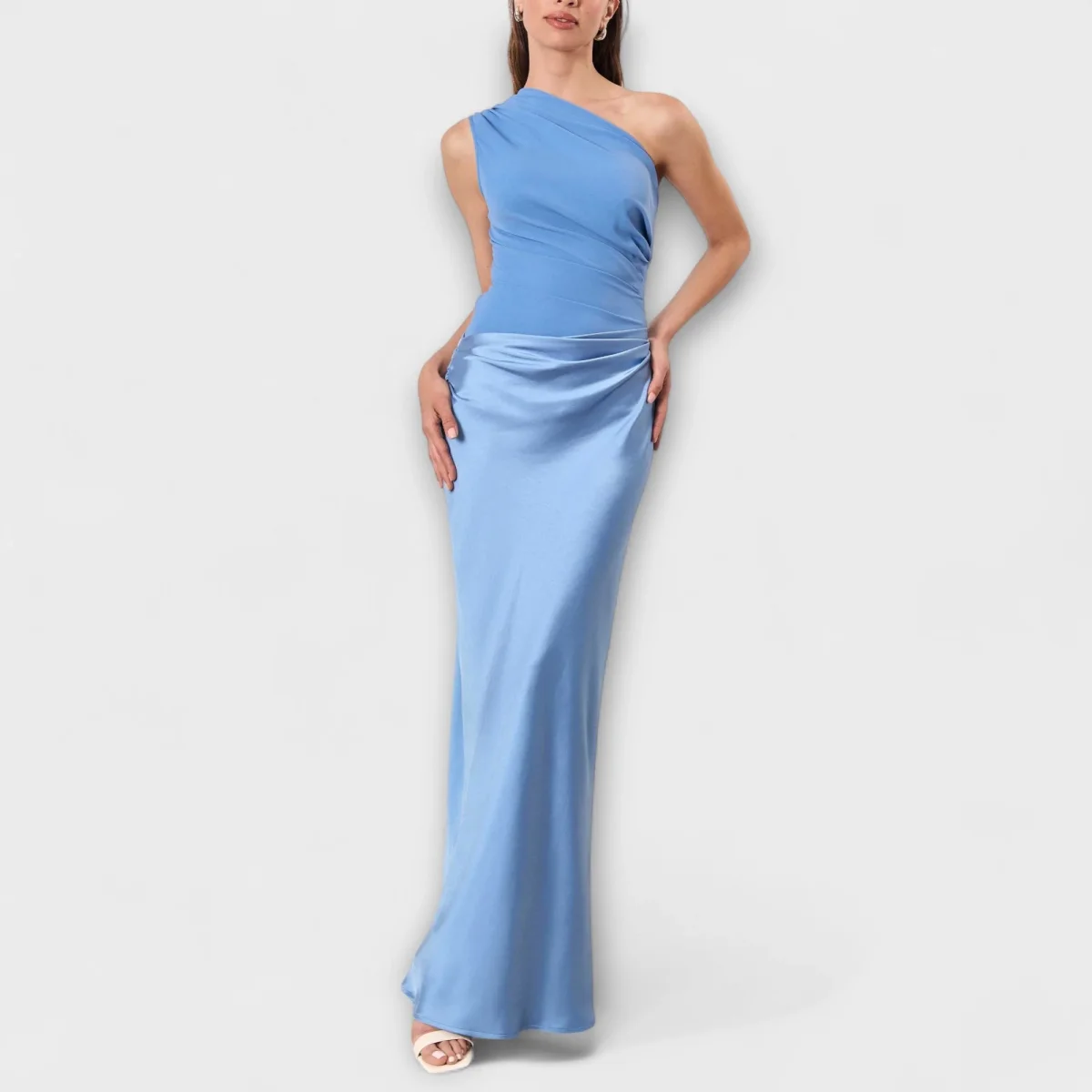 Amarílis - Elegante Vestido de un solo hombro - Imagen 4