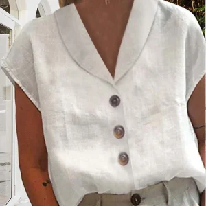 Top elegante de lino – Comodidad veraniega sin esfuerzo