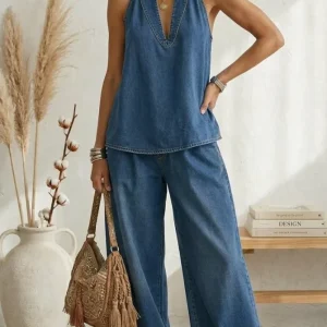 Ariadna | Conjunto Azul Verano Pernera Fluida