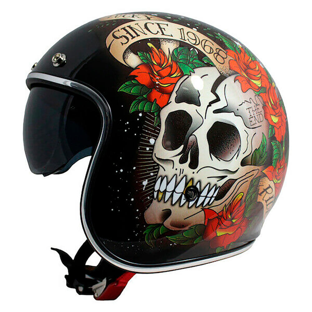 Casco MT LE MANS 2 SV SKULL & ROSES jet